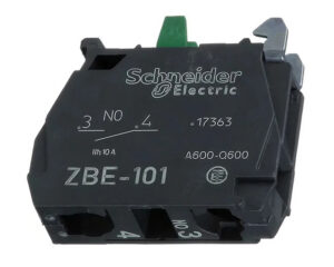 Schneider Electric® 6A/600V, Harmony XB4, 22mm Push Button, Single Contact Block, Screw Clamp (ZBE101)
