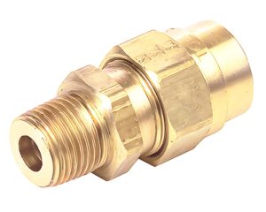 3/8″ Hose I.D x 1/4″ Pipe, Field Attachable Hose Coupler Assembly, Brass (1492-6B)
