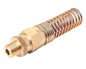 3/8" Hose I.D x 1/2" Pipe, Field Attachable Hose Coupler Assembly w/ Spring, Brass (1493-6D)