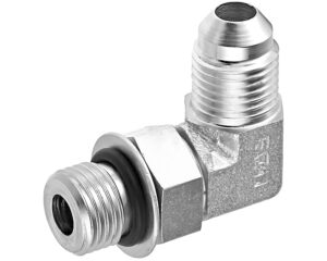Adaptall 1/2″ Male JIC x 1/2″ Male BSPP, 90-Deg. Elbow Adjustable Adapter, Steel (9059-08-08)