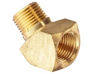 3/8″ MNPT x 3/8″ Female NPT, Extruded 45-Deg. Street Elbow, Brass (X124-C)
