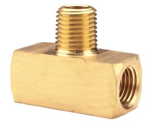 1/2″ Female NPT x 1/2″ Male NPT, Extruded Male Branch Tee, Brass Fitting (X106-D)