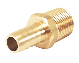 3/4″ Hose I.D x 1/2″ Male Pipe Coupler, Brass Hose Barb Fitting (125-12D)