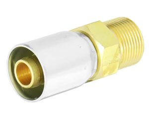 Eaton Weatherhead® 5/8" Male Air Tube x 1/2″ Hose I.D, E-Series Crimp Fitting, Steel (08E-Y60)