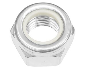 20mm Diameter, 20mm Thick, 2.5 TPI, Steel Nylon Locknut – Zinc (LNMC20)