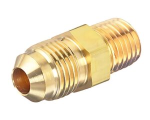 1/2" Male SAE 45-Deg. Flare x 1/4" MNPT, Male Pipe Connector, Brass (48-8B)