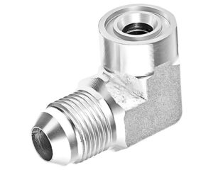 Anchor Fluid Power 1-1/2″ Male JIC x 2.0″ Code-62 Flange, 90-Deg. Elbow Adapter (690-24-32)