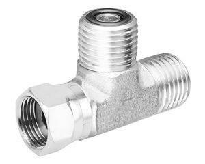 Gates® 1-3/16"-12 Thread, Tee Adapter, Male FFOR x Female FFOR x MFFOR Tee (G60744-1616)