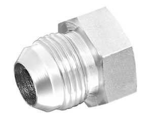1/4" Tube O.D, SAE 37° Flare Adapter, Sealing Hex Plug, Steel (S3758-4)