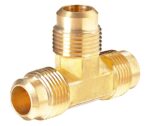 3/4" Tube O.D, Male SAE 45° Flare Fitting, Brass Union Tee (44-12)