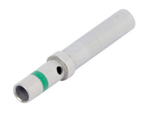 Deutsch Size-16 Nickel-Plated Solid Socket, Green Stripe, For 14 AWG (0462-209-16141)