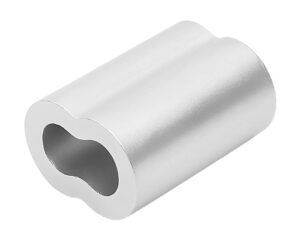 Dynaline 1/8″ Cable Diameter, 5/8" Length, Cable Ferrule Sleeve, Aluminum (77082)