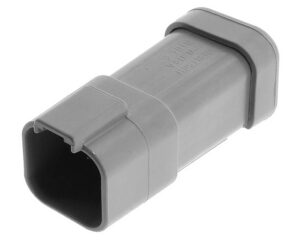 Deutsch DT Series, 6-Way/6-Pin Buss Type Gray Receptacle Connector, Nickel Contact (DT04-6P-P021)