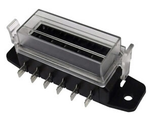 Pico® 6-Way Fuse Block w/ Dust Cover, For Standard Blade Fuses, Thermoplastic Base (3412-11)