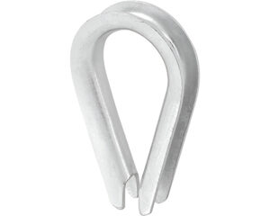 Dynaline 1/4″ Cable Diameter, Heavy Duty Thimble, Hot-Dipped Galvanized Steel (77060)