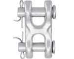 Buyers® 3/8″ WLL 5400 lb – Carbon Steel Double Clevis Link, Zinc Plated (B2409C)