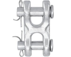 Buyers® 3/8″ WLL 5400 lb – Carbon Steel Double Clevis Link, Zinc Plated (B2409C)