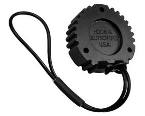 Deutsch HD10 Series, Dust Cap w/ Nitrile Lanyard, For 9-Way Cavity Receptacle (HDC9-JDL082397)