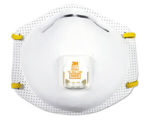 3M N95 Filter – Particulate Respirator Mask w/Cool Flow Valve, White, Sold Each (8511)