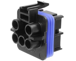 Delphi/Aptiv MP280 Series – 5 Pin Relay Socket Connector, Black (12110539)
