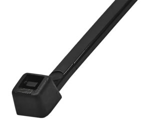 QuickCable® 14″ Metal Tab Premium Cable Tie, 50 Lb. Tensile Strength, Nylon Black (502411-100)
