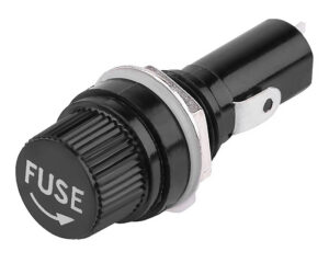 Mode Electronics 10A 250V Fuse Holder, For 3AG 1/4″ x 1-1/4″ Fuses (55-802-0)