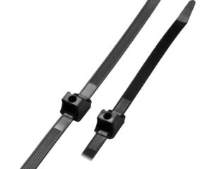 Techspan 19.5" Approx. Length, Dual Clamp Cable Tie, Black (762947)