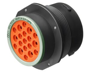 Deutsch HDP20 Series – 19 Pin Receptacle Circular Connector, 24-Shell, Black Plastic (HDP24-24-19PN)