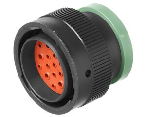 Deutsch HDP20 Series  – 19 Pin Plug Black Circular Connector, Ring Adapter, 24-Shell (HDP26-24-19PN-L017)