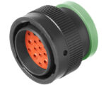Deutsch HDP20 Series, 19-Way Plug Type Connector, Coupling Ring, Plastic Black (HDP26-24-19SN-L017)
