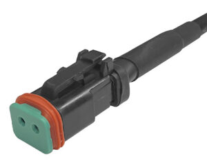 Nightrider LEDS Single Male Deutsch Plug Connector w/ 20cm Wire Lead (NWDP-M)