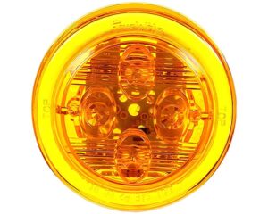 Truck-Lite® 8-Diode LED Marker Clearance Round Light, Low Profile – Yellow (10385Y)