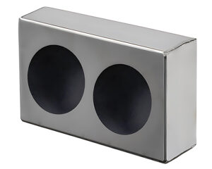 Star Fabrication 4″ Heavy Duty Double Tail Light Box, Rubber Mount – Steel (1070HD)