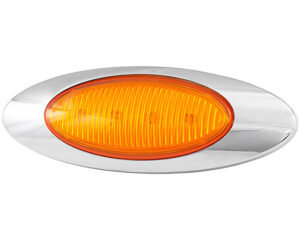 Grote® M1 LED Clearance Marker Light Kit, .180 Molded Bullet w/ Bezel – Amber Lens (45583)