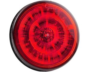 Grote® 4″ Round LED Strobe Light, Male Pin, Grommet/Bracket Mount – Red Lens (77352)