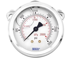 Wika® 2.5″ Face Diameter, 0-3000 PSI, Industrial Pressure Gauge (9317630)