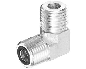 Brennan 1" Male ORFS x 1" Male NPT, Steel 90-Deg. Elbow Adapter (FS2501-16-16-FG)