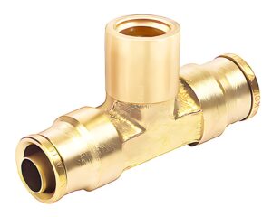 3/8″ Tube x 1/4″ FNPT, Air Brake Fitting, Push-to-Connect, Female Branch Tee (PC1478-6B)