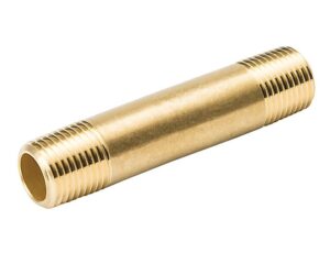 3/8″ NPT x 2″ Length, Brass Long Nipple (113-C2)