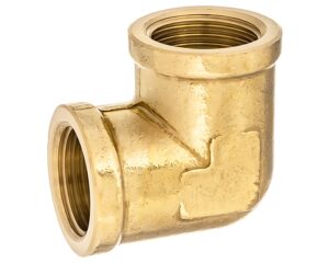 1/8" Female NPT, Forged 90-Deg. Elbow, Brass Pipe Fitting (100-A)