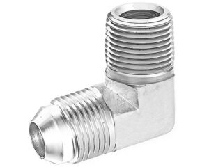 1-1/2" MJIC x 1" MNPT, Flare Adapter, 90-Deg. Elbow, Steel (S3749-24H)