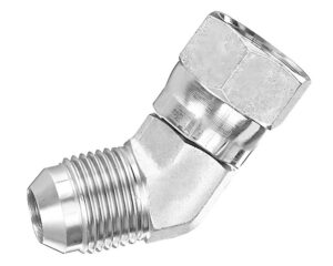 Gates® G60424-1212 Adapter, 45° Elbow, Male JIC 37° Flare x Female JIC 37° Swivel