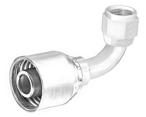 Eaton Aeroquip® 5/8″ Hose Size x 5/8″ FJIC Universal Swivel, 90-Deg. Elbow, 100R5 Crimp Fitting (FJ3244-1010S)