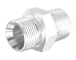 Gates® G62200-0404 Hydraulic Adapter, Male British Std. Pipe Parallel x Male NPTF