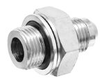Gates® G62450-0806 Hydraulic Adapter, Male British Std. Pipe Parallel with O-Ring x Male JIC 37° Flare