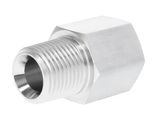 Gates® G62500-0606 Hydraulic Adapter, Female BSPP to Male Pipe NPTF, Steel