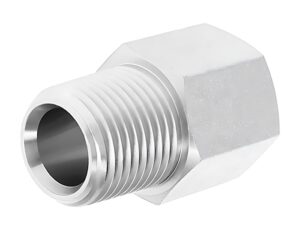 Gates® G62500-2020 Hydraulic Adapter, Female BSPP to Male Pipe NPTF, Steel