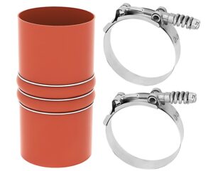 Automann® 4″ I.D x 8" Centerline Length, CAC Connector Hose Clamp Kit, Silicone (561.408406RK)