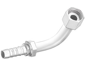 Gates®  G20241-1212  Hydraulic Coupling, Female Flat-Face O-Ring Swivel, 90° Long Bent Tube, High-Pressure