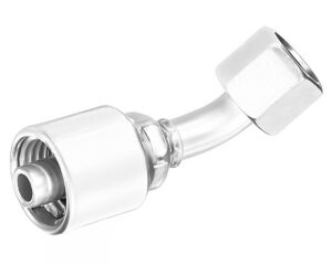 Gates® G25175-0406 Hydraulic Coupling, Female JIC 37° Flare Swivel, English Hex, 45° Bent Tube